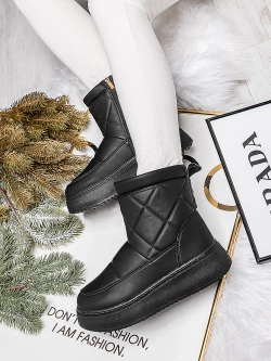 Damskie śniegowce czarne HY859