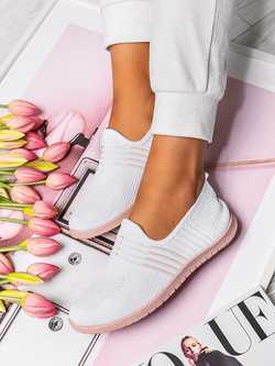 Damskie biało-różowe buty sportowe DD226-9