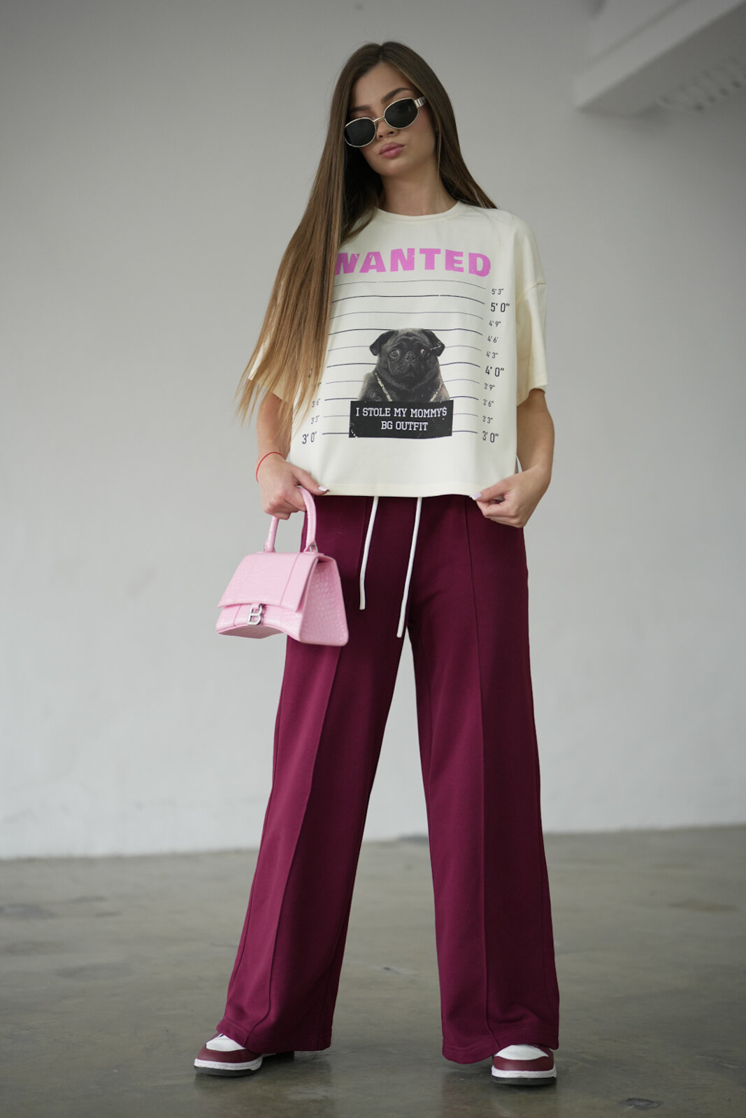 T-SHIRT DAMSKI BG PUG | WANILIOWY