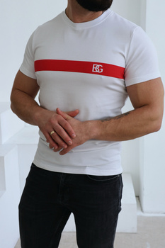 T-Shirt męski BG Red | biały