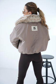 Kurtka damska BG Luxury | cappuccino