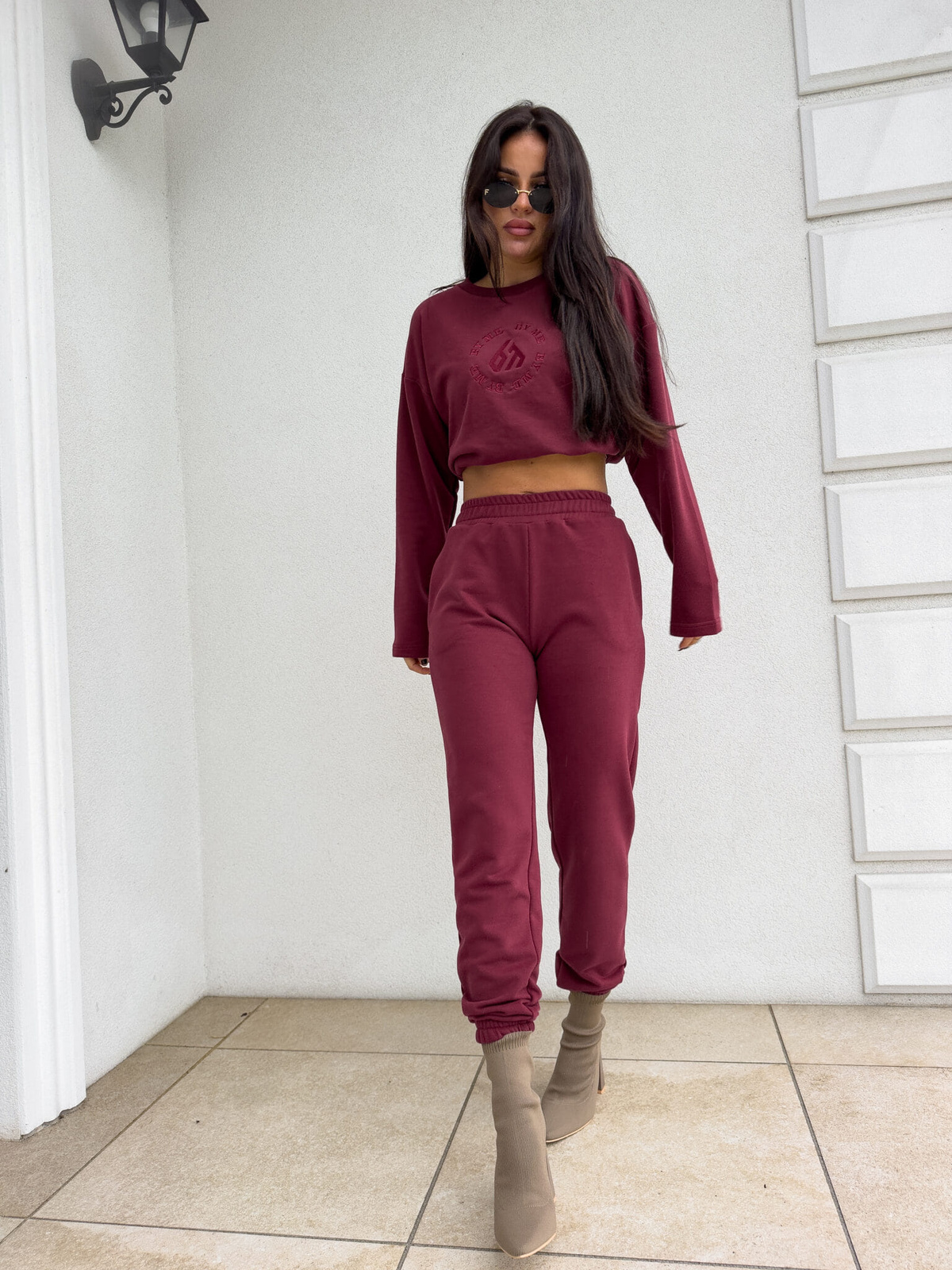 Komplet LOUIS - bordowy