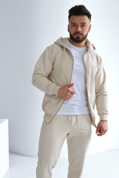 BLUZA MĘSKA BG ZIPPY | JASNY BEŻ