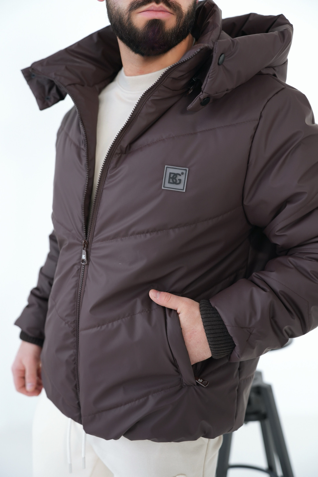 Kurtka męska BG Winter | gorzka czekolada
