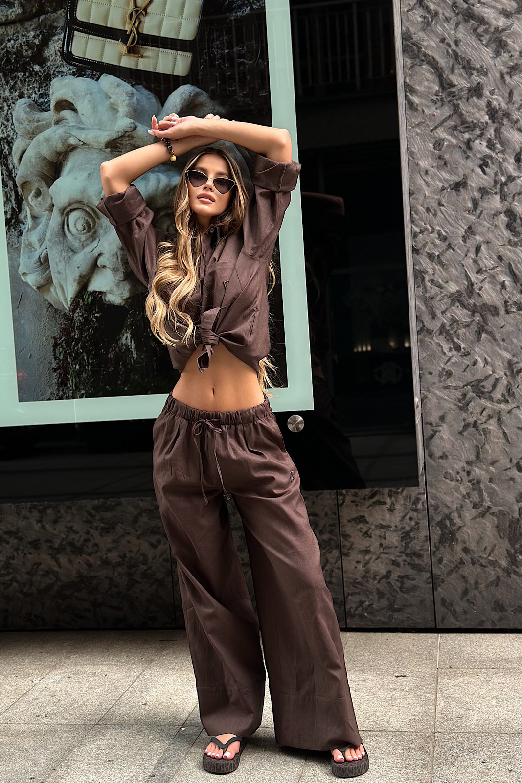 SPODNIE DAMSKIE BG FREE | CZEKOLADOWY