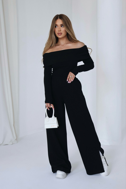 SPODNIE DAMSKIE BG FANCY | CZARNY