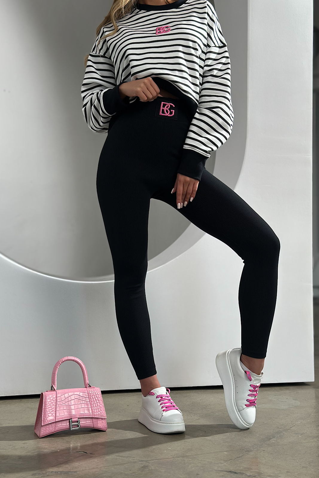 LEGGINSY DAMSKIE BG FIT ME | CZARNY