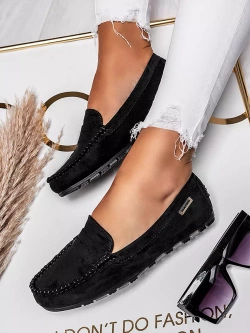 Damskie mokasyny czarne M500