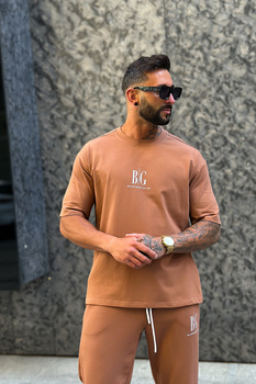 T-SHIRT MĘSKI BG FIFI | MOKKA