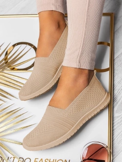 Damskie ciemnobeżowe buty sportowe DD218-63