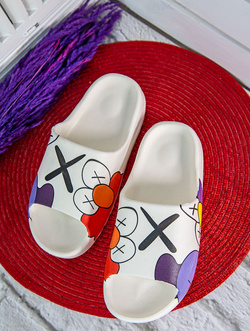 Damskie klapki białe CK240-9