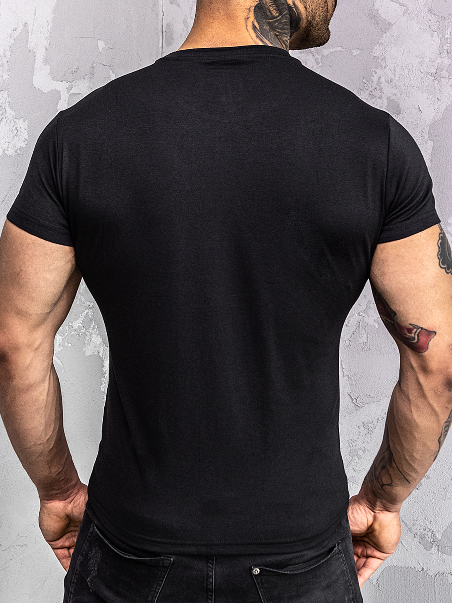 Męski t-shirt czarny 71S2055-03