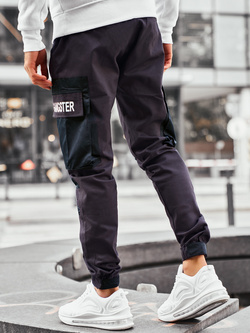 Spodnie męskie joggery brązowe 11131BR