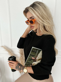 Damski sweter czarny 12223C