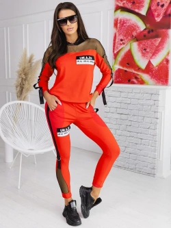 Komplet dresowy damski pomarańczowy ZD00P