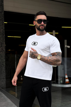 T-SHIRT MĘSKI BG BUMP | BIAŁY