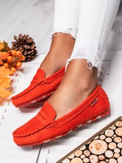 Damskie mokasyny pomarańczowe M500-3