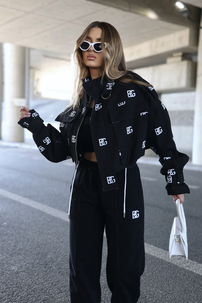 Kurtka jeans damska BG Popcorn | czarny