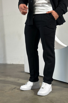 SPODNIE MĘSKIE BG LINE | CZARNY