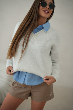 SWETER DAMSKI BG UNIQUE | BIAŁY