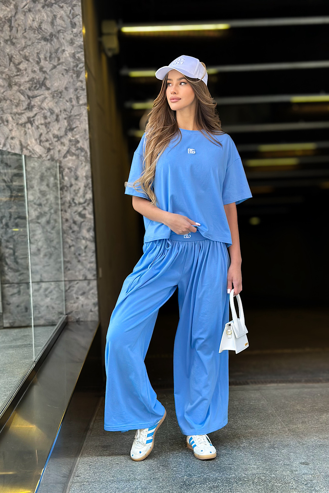 SPODNIE DAMSKIE BG MORNING | NIEBIESKI