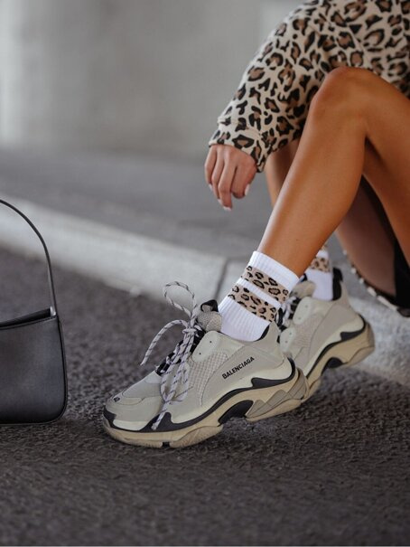 Skarpetki damskie Dwa cętkowane paski 0200.127, Kolor Biały, Rozmiar 37-41