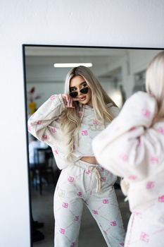 DRES BG HOLO | BEŻ MELANŻ - RÓŻOWY