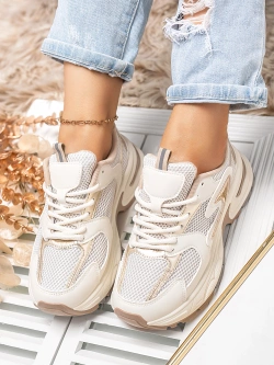 Damskie buty sportowe beżowe TL389-8