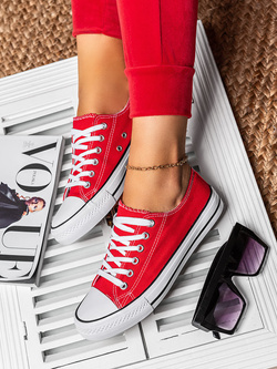 Damskie trampki czerwone QY831-4