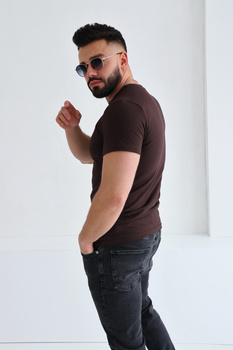 T-Shirt męski BG Bing | gorzka czekolada