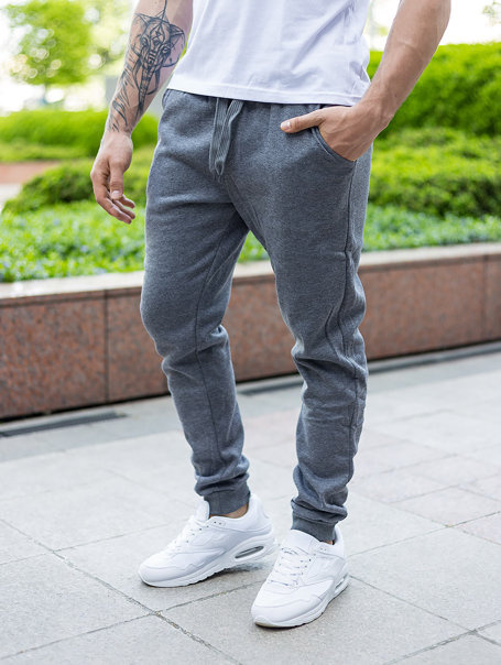 Spodnie  męskie dresowe grafitowe XW01-05