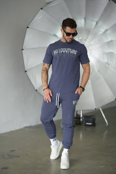 T-SHIRT MĘSKI BG MOOD | JASNY GRANAT