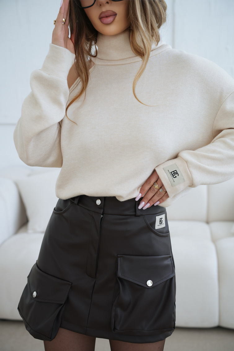 Szorty damskie BG Hadid | gorzka czekolada