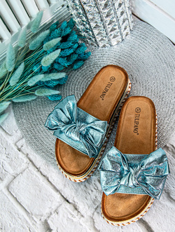 Damskie klapki niebieskie P5113N