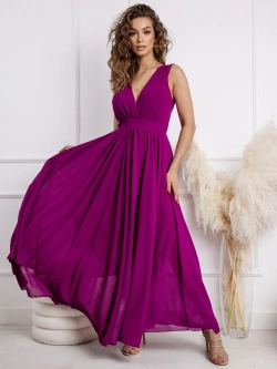 Długa sukienka z dekoltem na plecach Tatiana