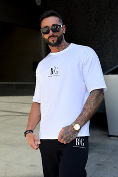 T-SHIRT MĘSKI BG FIFI | BIAŁY