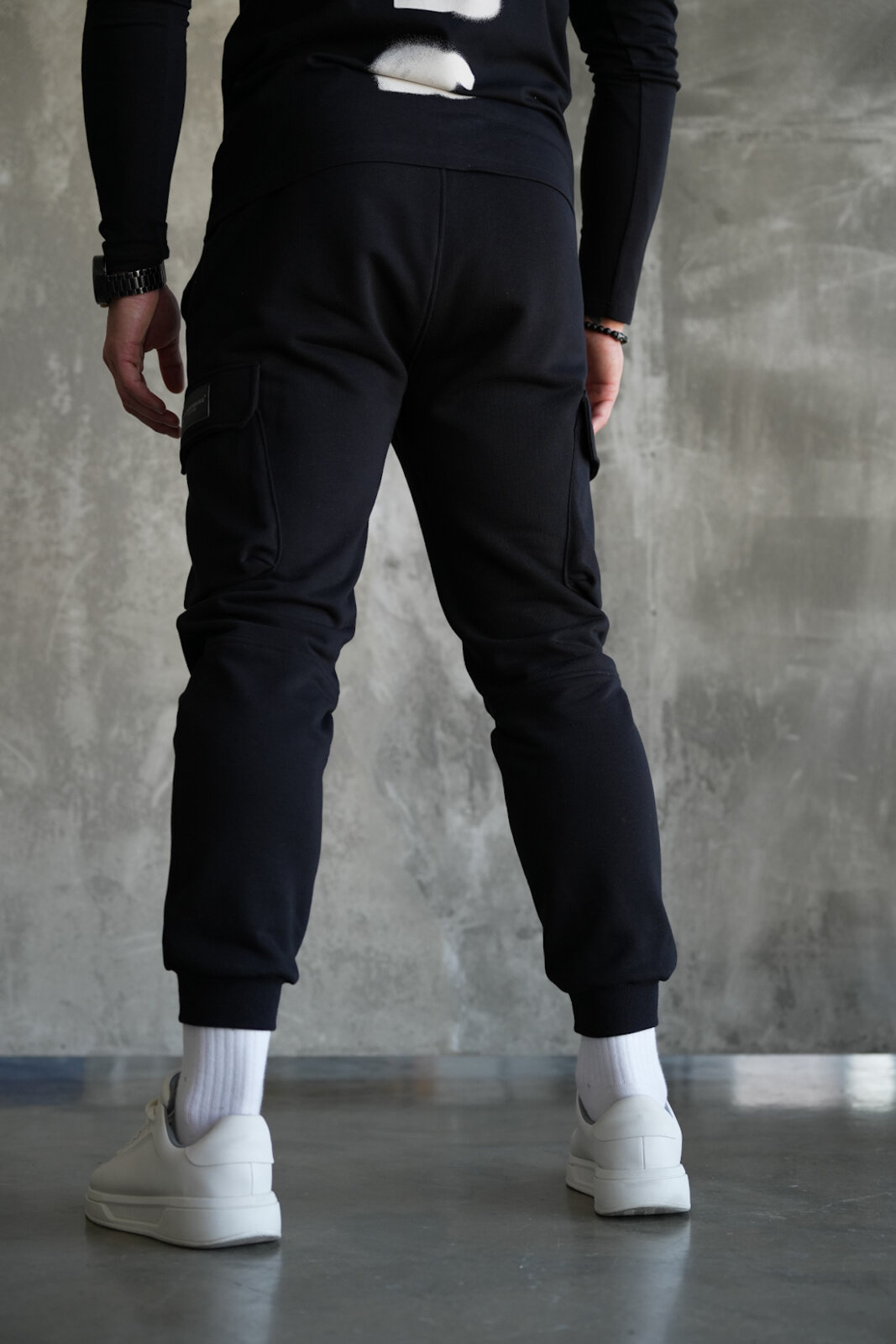 SPODNIE MĘSKIE BG TRACK | CZARNY