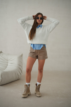 SWETER DAMSKI BG UNIQUE | BIAŁY