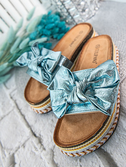 Damskie klapki niebieskie P5113N