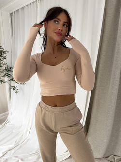 Bluzka LOGO – beżowa