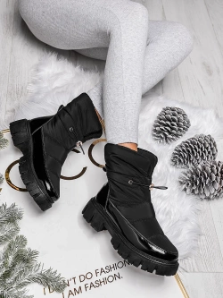 Damskie śniegowce czarne HY857