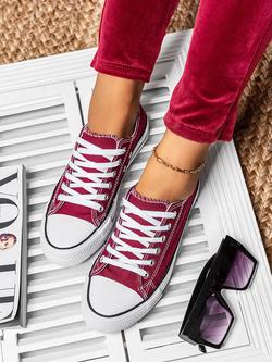 Damskie trampki bordowe QY831-45