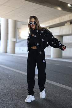 Kurtka jeans damska BG Popcorn | czarny