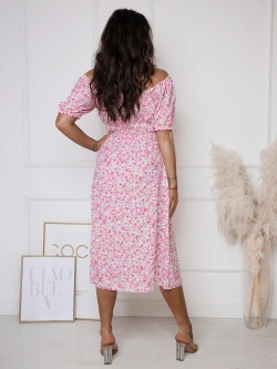 Sukienka hiszpanka midi z rozcięciem Lisa