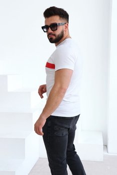 T-Shirt męski BG Red | biały