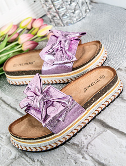 Damskie klapki fioletowe P5113F