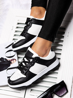 Damskie buty sportowe czarno-białe HL941CB