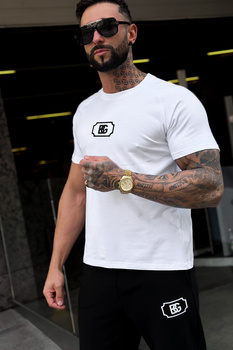 T-SHIRT MĘSKI BG BUMP | BIAŁY