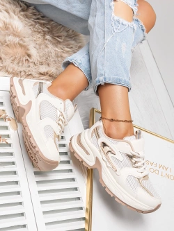 Damskie buty sportowe beżowe TL389-8