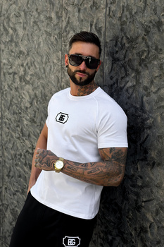 T-SHIRT MĘSKI BG BUMP | BIAŁY